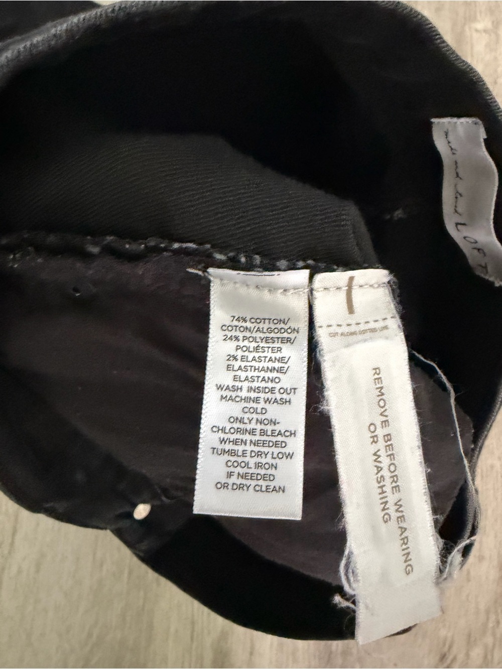LOFT Black Skinny Jeans ankle length 4p / 27p - Picture 4 of 5